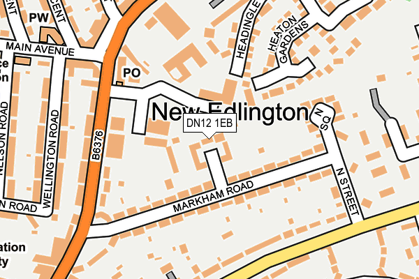 DN12 1EB map - OS OpenMap – Local (Ordnance Survey)