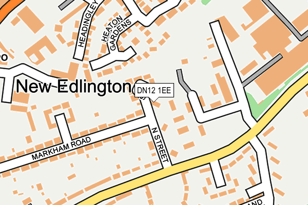 DN12 1EE map - OS OpenMap – Local (Ordnance Survey)