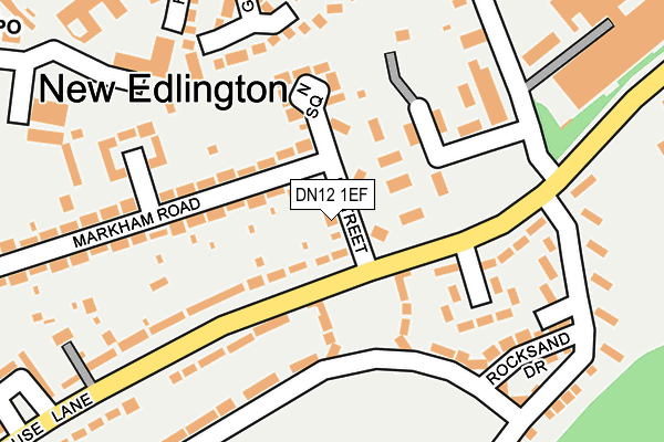 DN12 1EF map - OS OpenMap – Local (Ordnance Survey)