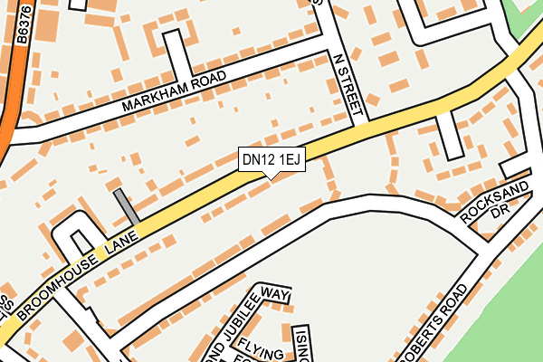 DN12 1EJ map - OS OpenMap – Local (Ordnance Survey)