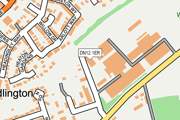 DN12 1ER map - OS OpenMap – Local (Ordnance Survey)
