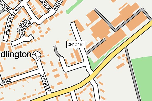 DN12 1ET map - OS OpenMap – Local (Ordnance Survey)