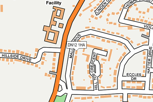 DN12 1HA map - OS OpenMap – Local (Ordnance Survey)