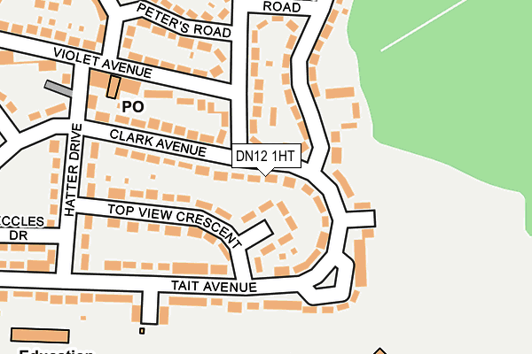 DN12 1HT map - OS OpenMap – Local (Ordnance Survey)