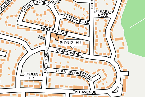 DN12 1HU map - OS OpenMap – Local (Ordnance Survey)