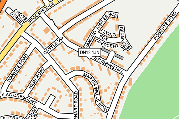 DN12 1JN map - OS OpenMap – Local (Ordnance Survey)