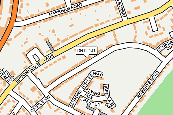 DN12 1JT map - OS OpenMap – Local (Ordnance Survey)