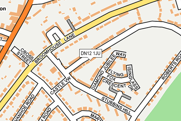 DN12 1JU map - OS OpenMap – Local (Ordnance Survey)