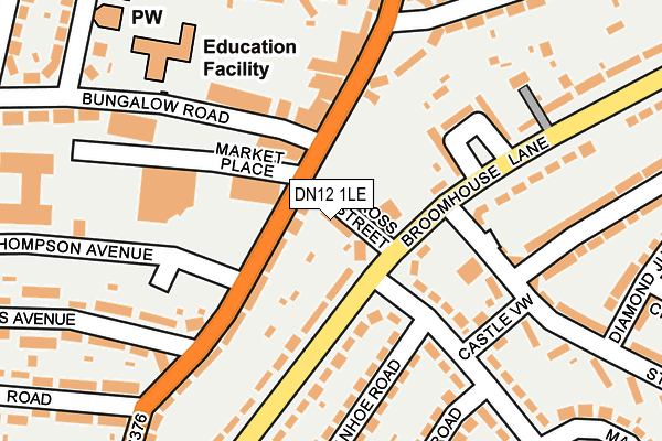 DN12 1LE map - OS OpenMap – Local (Ordnance Survey)