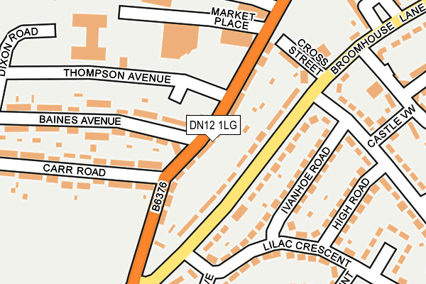 DN12 1LG map - OS OpenMap – Local (Ordnance Survey)