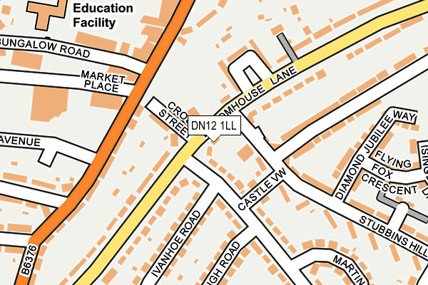 DN12 1LL map - OS OpenMap – Local (Ordnance Survey)