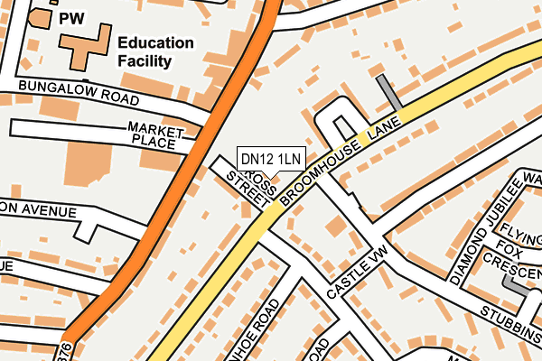 DN12 1LN map - OS OpenMap – Local (Ordnance Survey)