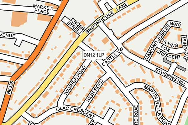 DN12 1LP map - OS OpenMap – Local (Ordnance Survey)