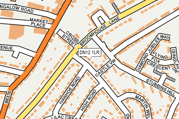 DN12 1LR map - OS OpenMap – Local (Ordnance Survey)