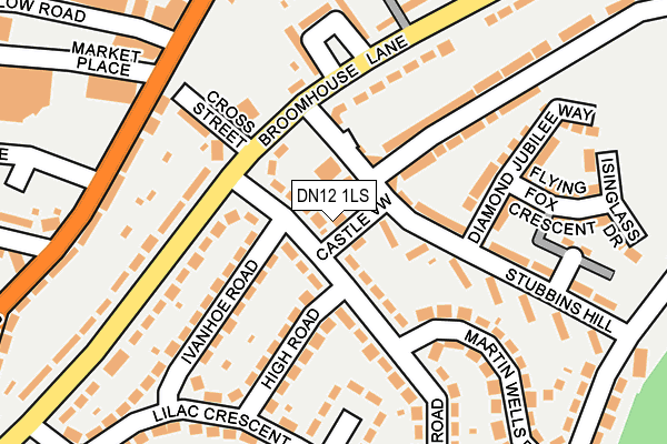 DN12 1LS map - OS OpenMap – Local (Ordnance Survey)