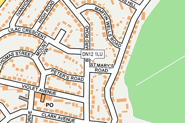 DN12 1LU map - OS OpenMap – Local (Ordnance Survey)