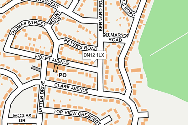 DN12 1LX map - OS OpenMap – Local (Ordnance Survey)