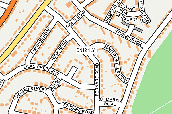 DN12 1LY map - OS OpenMap – Local (Ordnance Survey)