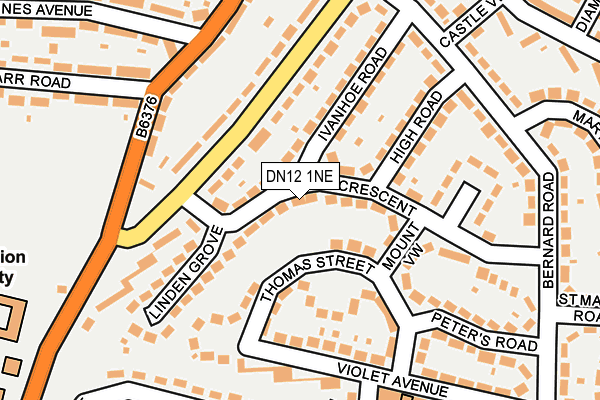 DN12 1NE map - OS OpenMap – Local (Ordnance Survey)