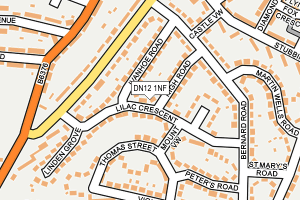 DN12 1NF map - OS OpenMap – Local (Ordnance Survey)