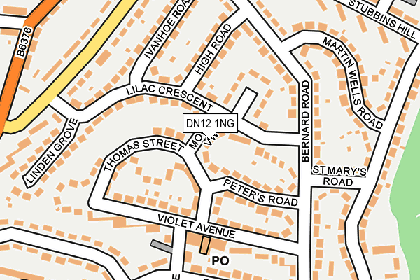 DN12 1NG map - OS OpenMap – Local (Ordnance Survey)