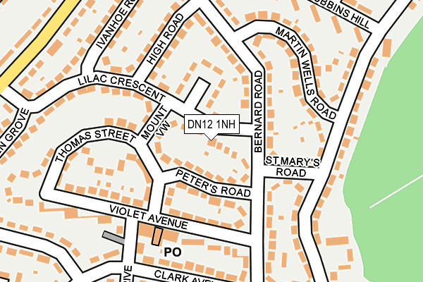 DN12 1NH map - OS OpenMap – Local (Ordnance Survey)