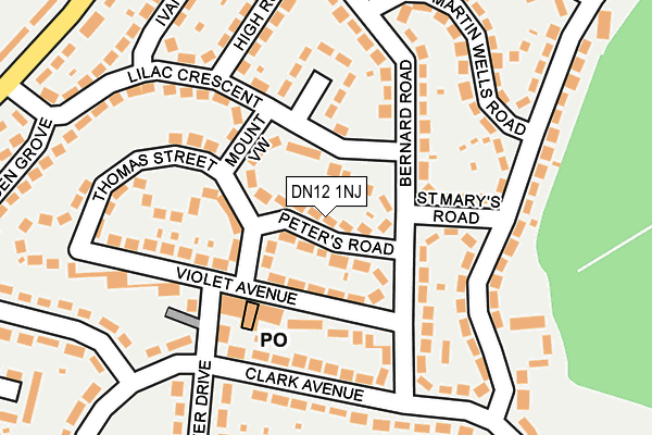 DN12 1NJ map - OS OpenMap – Local (Ordnance Survey)