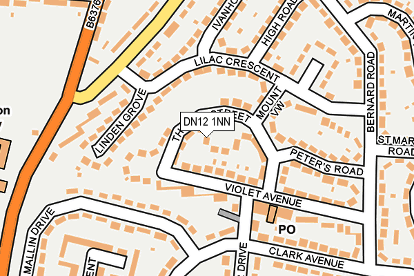 DN12 1NN map - OS OpenMap – Local (Ordnance Survey)