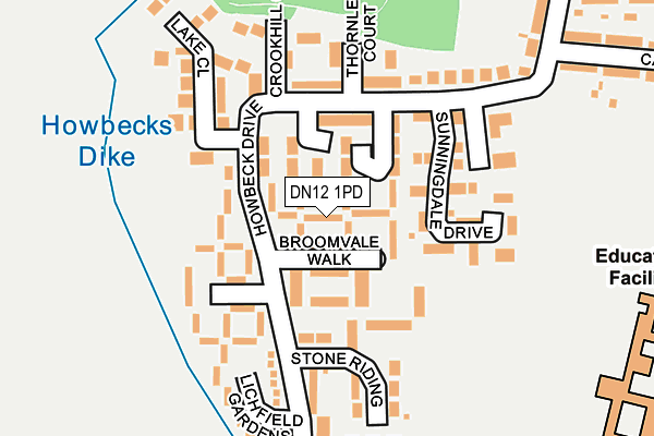 DN12 1PD map - OS OpenMap – Local (Ordnance Survey)