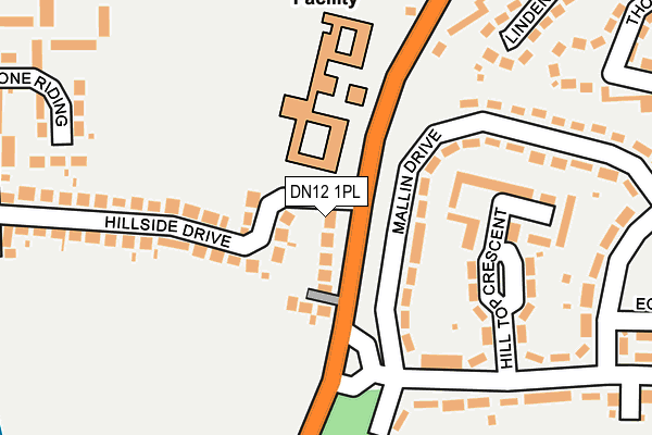 DN12 1PL map - OS OpenMap – Local (Ordnance Survey)
