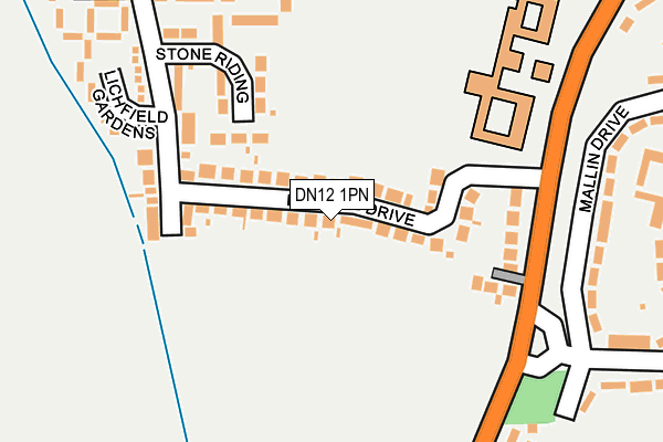 DN12 1PN map - OS OpenMap – Local (Ordnance Survey)