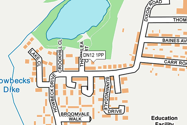 DN12 1PP map - OS OpenMap – Local (Ordnance Survey)