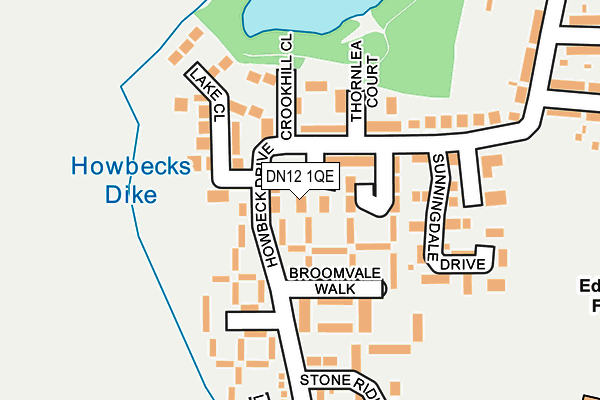 DN12 1QE map - OS OpenMap – Local (Ordnance Survey)