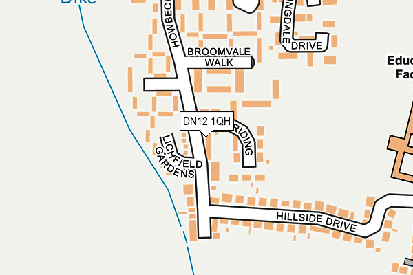 DN12 1QH map - OS OpenMap – Local (Ordnance Survey)