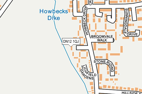 DN12 1QJ map - OS OpenMap – Local (Ordnance Survey)