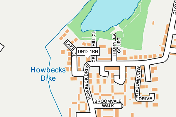 DN12 1RN map - OS OpenMap – Local (Ordnance Survey)