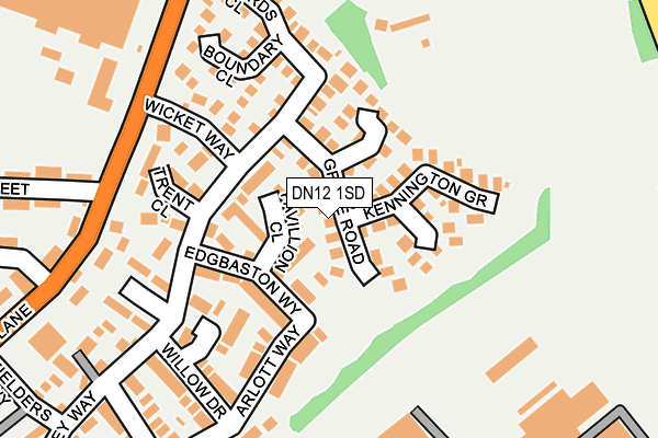 DN12 1SD map - OS OpenMap – Local (Ordnance Survey)