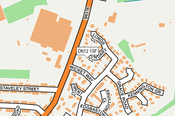 DN12 1SF map - OS OpenMap – Local (Ordnance Survey)