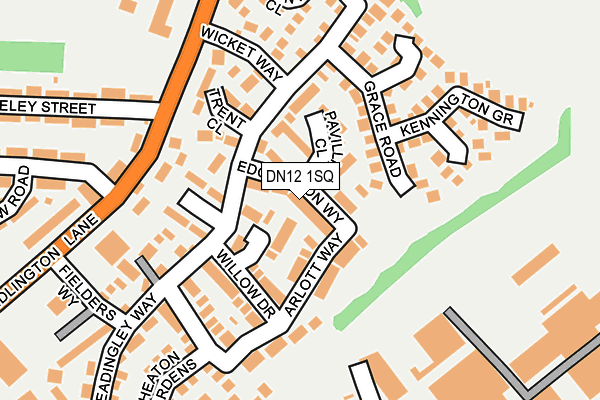 DN12 1SQ map - OS OpenMap – Local (Ordnance Survey)