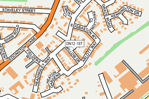 DN12 1ST map - OS OpenMap – Local (Ordnance Survey)