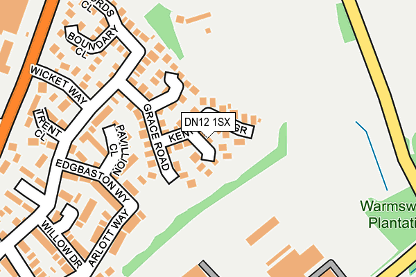 DN12 1SX map - OS OpenMap – Local (Ordnance Survey)