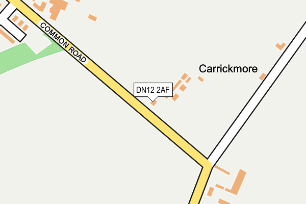 DN12 2AF map - OS OpenMap – Local (Ordnance Survey)