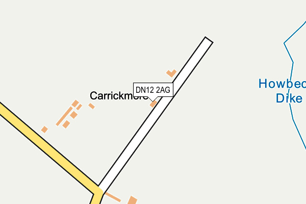 DN12 2AG map - OS OpenMap – Local (Ordnance Survey)