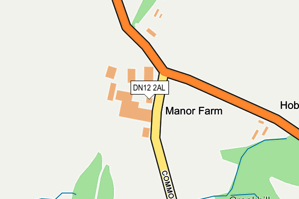 DN12 2AL map - OS OpenMap – Local (Ordnance Survey)