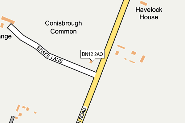 DN12 2AQ map - OS OpenMap – Local (Ordnance Survey)