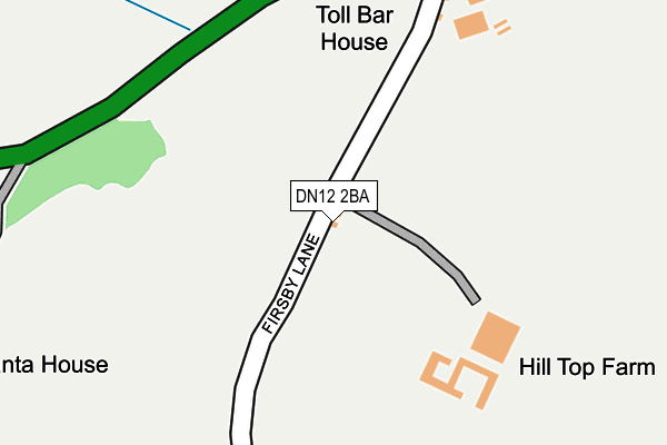 DN12 2BA map - OS OpenMap – Local (Ordnance Survey)