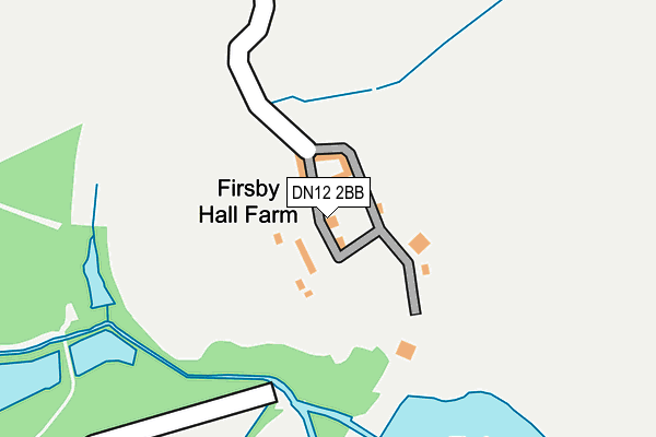 DN12 2BB map - OS OpenMap – Local (Ordnance Survey)
