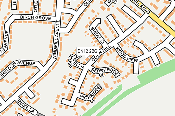 DN12 2BG map - OS OpenMap – Local (Ordnance Survey)