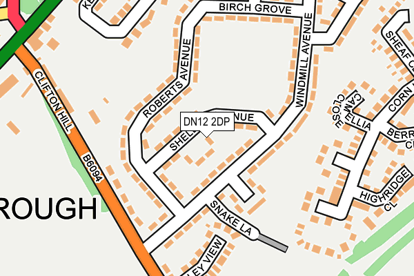 DN12 2DP map - OS OpenMap – Local (Ordnance Survey)