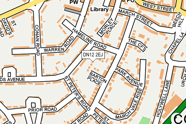 DN12 2EJ map - OS OpenMap – Local (Ordnance Survey)